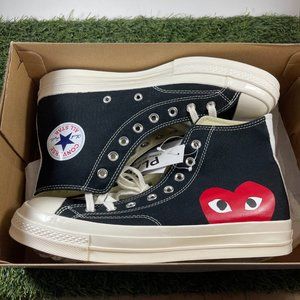 Converse  Hi X Comme des Garcons PLAY Black 9.5.